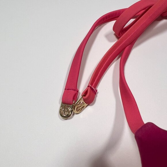 Victoria Secret 36D Bombshell Push Up Bikini Top Add 2 Cups Sunrise Ombre Orange - Picture 4 of 8